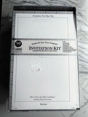 Invitation Kit - White Printable Invitation Sheets (50 Count)